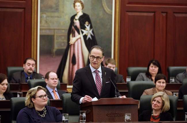 Alberta Finance Minister Joe Ceci tables the 2017 provincial budget, in Edmonton on Thursday, March 16, 2017.