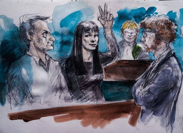 Marc and Jodie Emery appear in court in Toronto on March 9, 2017.