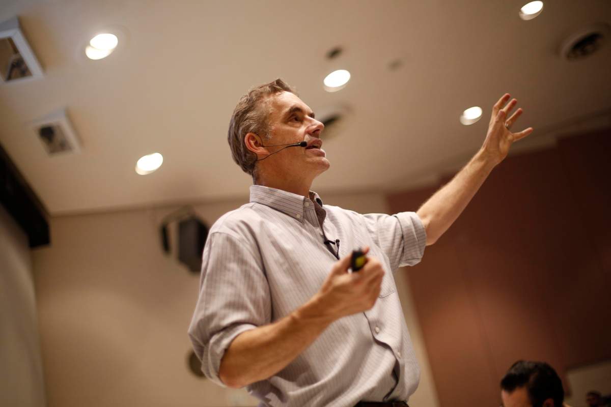 TORONTO, ON - January 10, 2017.
Jordan Peterson during his lecture at UofT. Peterson is the professor at the centre of a media storm because of his public declaration that he will not use pronouns, such as "they," to recognize non-binary genders . This lecture had no reference to the hot topic.      