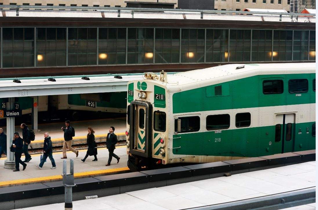 Toronto police search for a suspect at Union Station on Sept. 17, 2018.