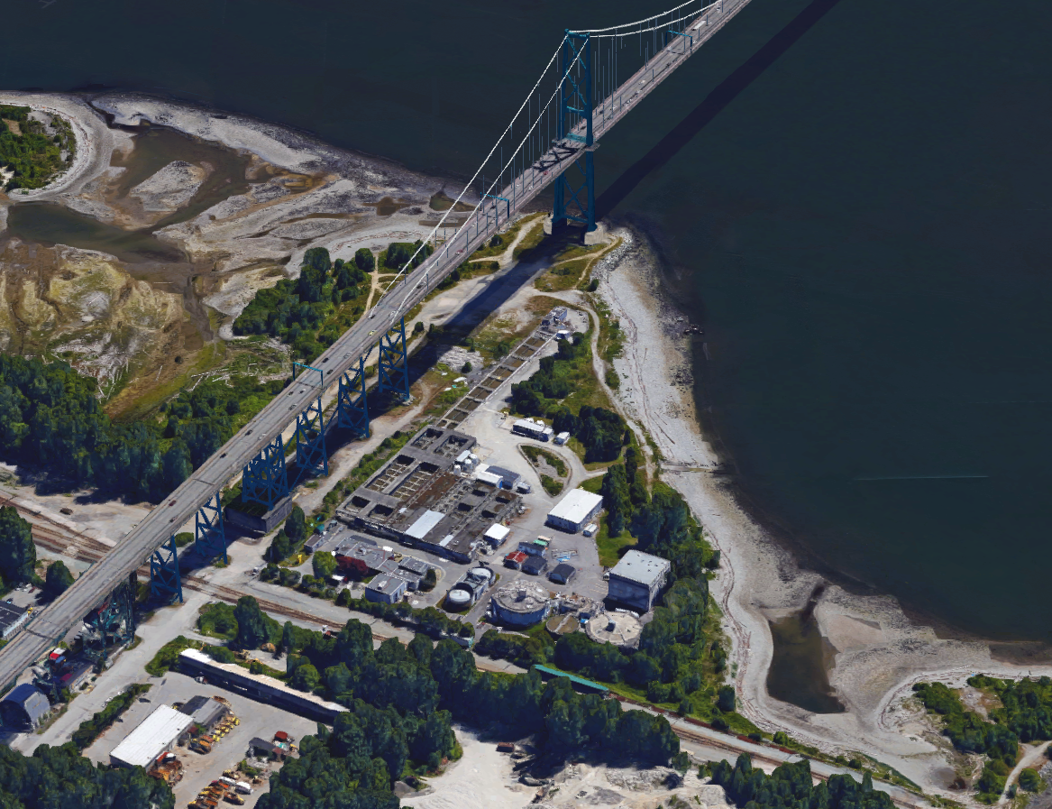 The current Lions Gate Wastewater Treatment Plant in West Vancouver.