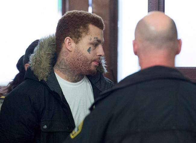 Owen Gibson-Skeir, Nova Scotia's first convicted human trafficker, heads from provincial court in Halifax on Friday, March 31, 2017. Gibson-Skeir was sentenced to seven years.