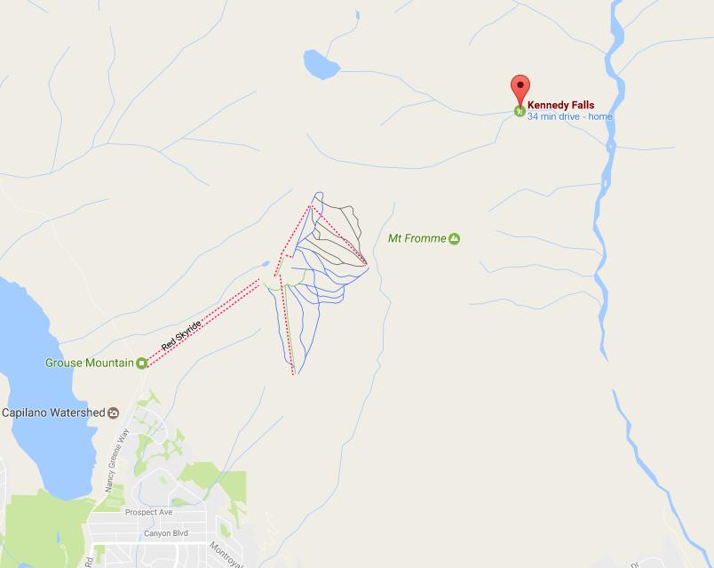 Four hikers got lost on Mount Fromme on their way to Kennedy Falls on March 16, 2017.