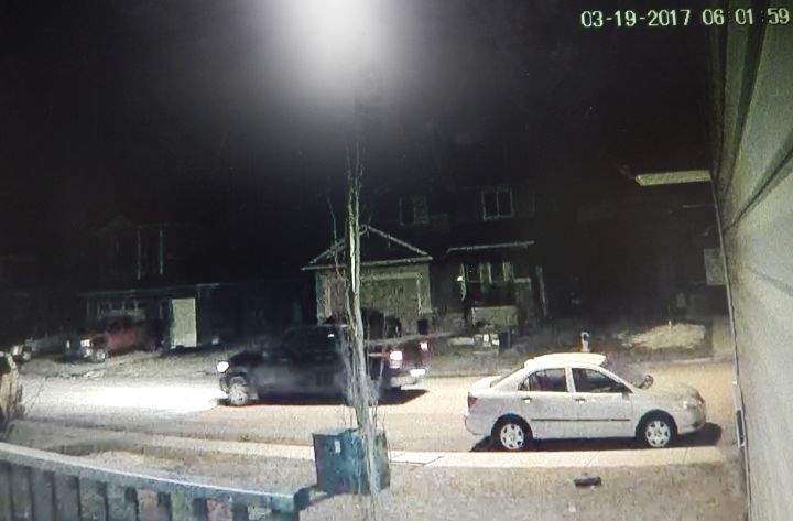 RCMP released this photo of a suspect vehicle in 13 vehicle break-ins in Langdon, Alta. that happened March 19, 2017.