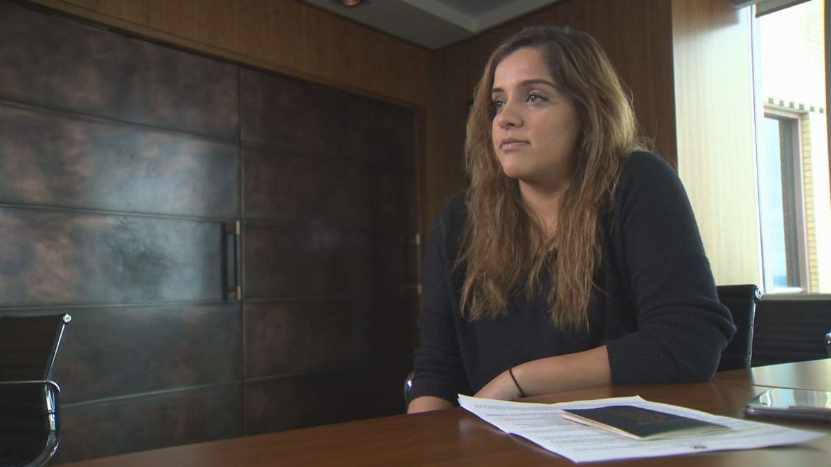Manpreet Kooner was refused entry to the U.S., apparently being told that she may feel like she "had been trumped." She spoke to Global News, Monday, March 6, 2017.