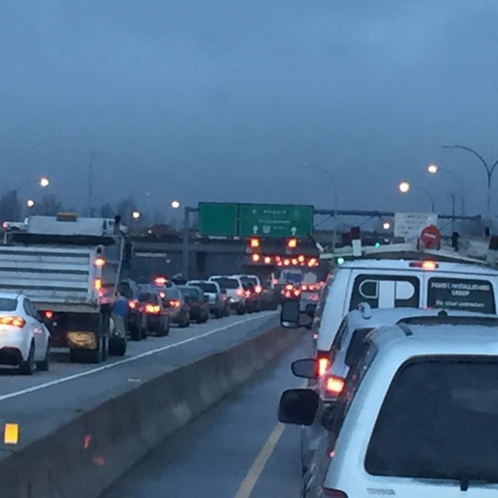 The Massey Tunnel Thursday morning.