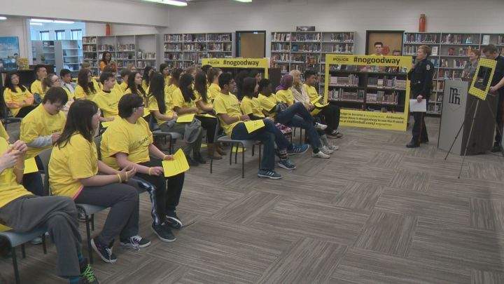 Students at Edmonton's McNally High School are leading an initiative to get rid of the word "retard" in everyday language. March 13, 2017.