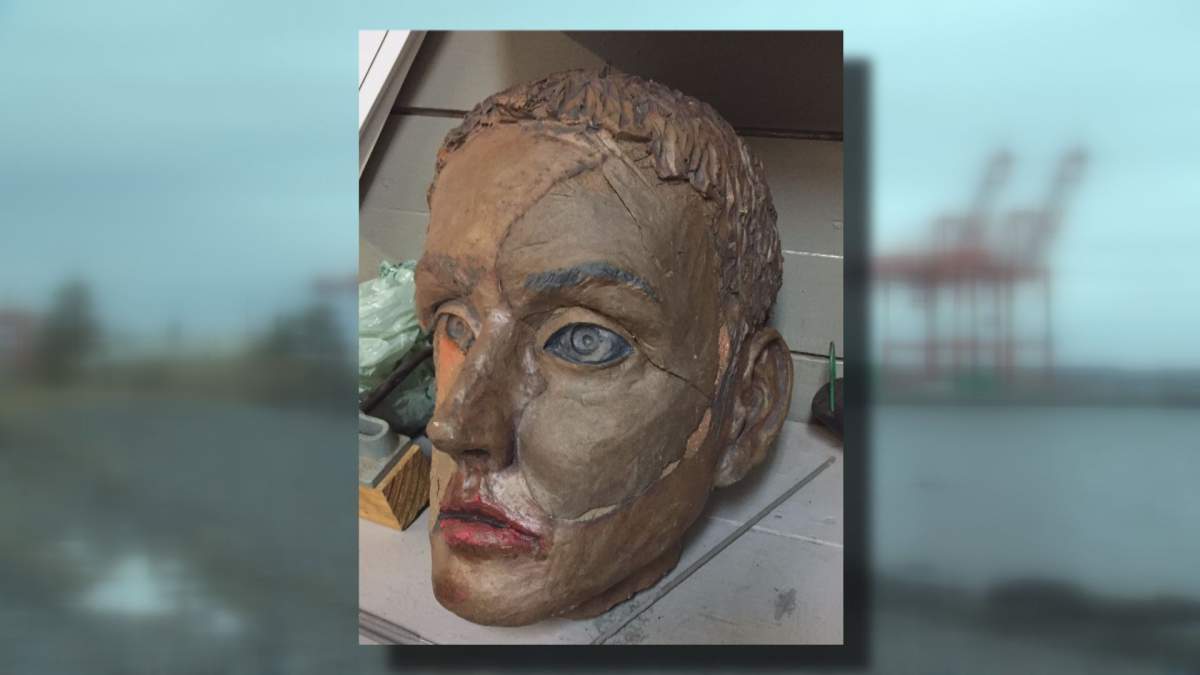 One piece of art found by staff at Point Pleasant Park in 2017.