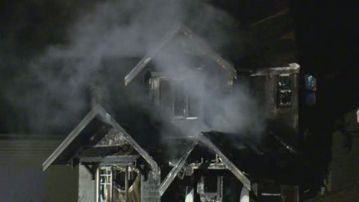 This house in Port Moody went up in flames Wednesday night.