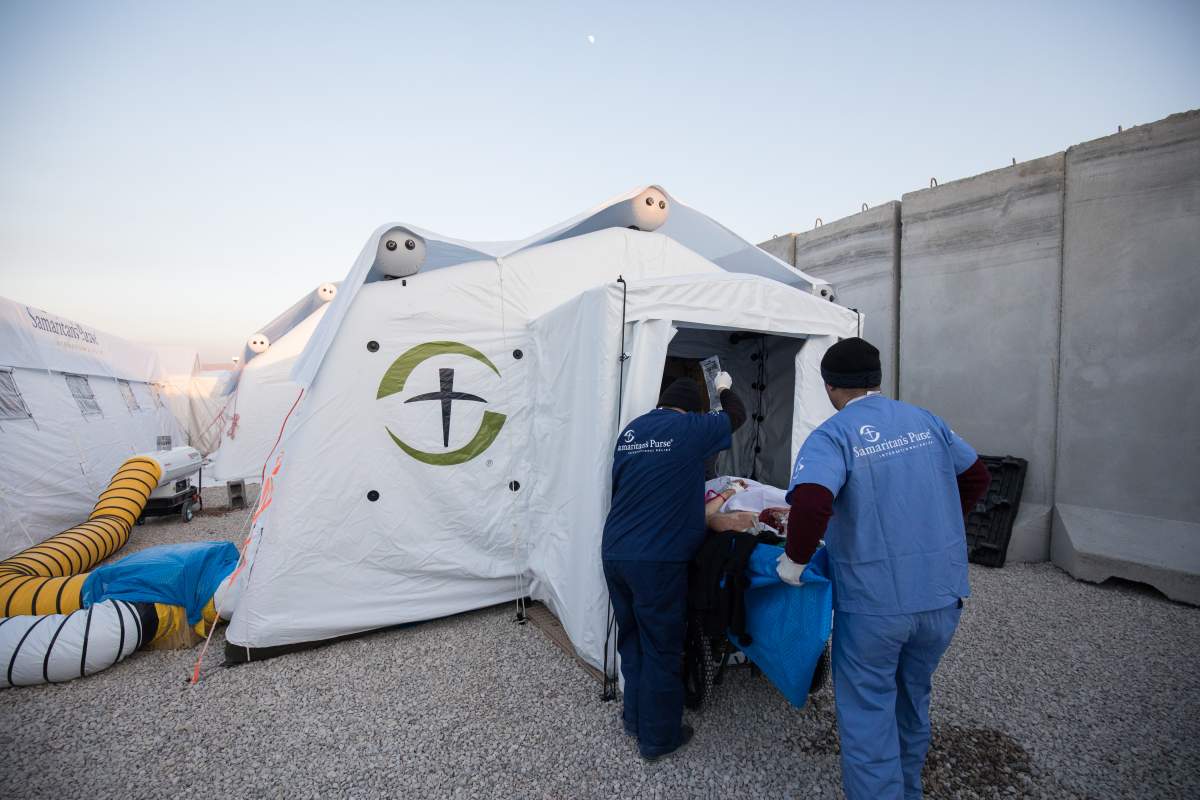 Aid workers with Samaritan's Purse in Mosul.