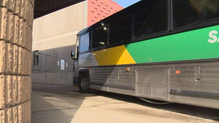 Saskatchewan Transportation Company has three unused 22-passenger buses that will be sold off with the rest of its assets when the company is wound down at the end of May.