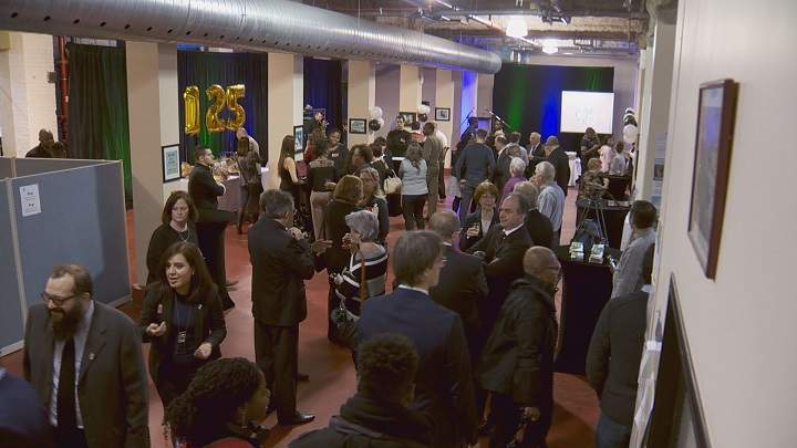 Supporters celebrate 125 year of the Welcome Hall Mission, Wednesday March 29, 2017.
