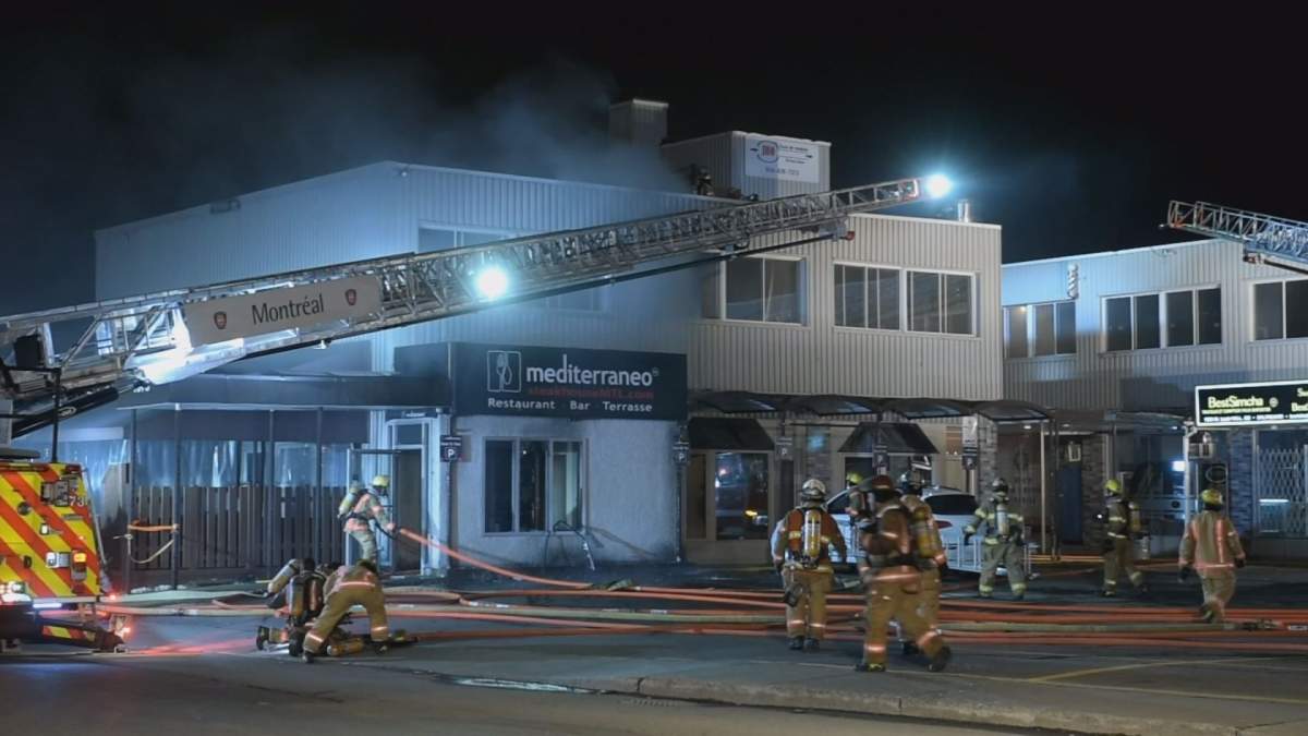 A fire in Saint-Laurent is being treated as an arson attack, Thursday, March 30, 2017.