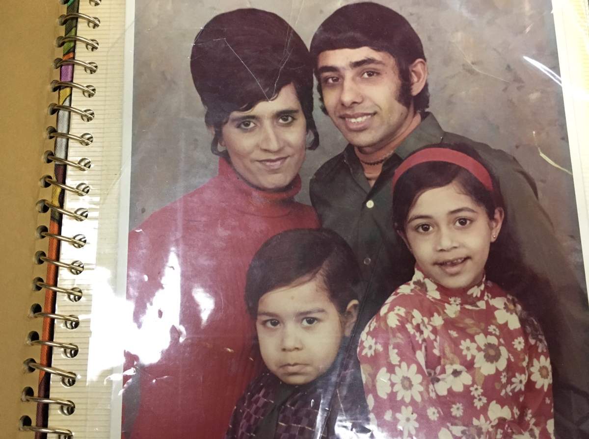 The first photo the Sumar family took when they arrived in Winnipeg from Uganda in November, 1972.