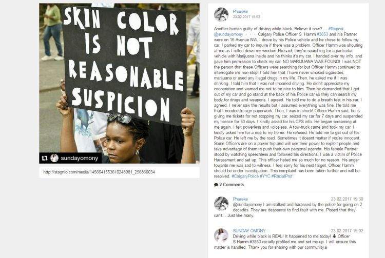 Racism allegation levelled against Calgary cop provokes Facebook response from chief - image