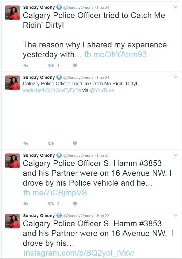 Twitter posts that have since been deleted.