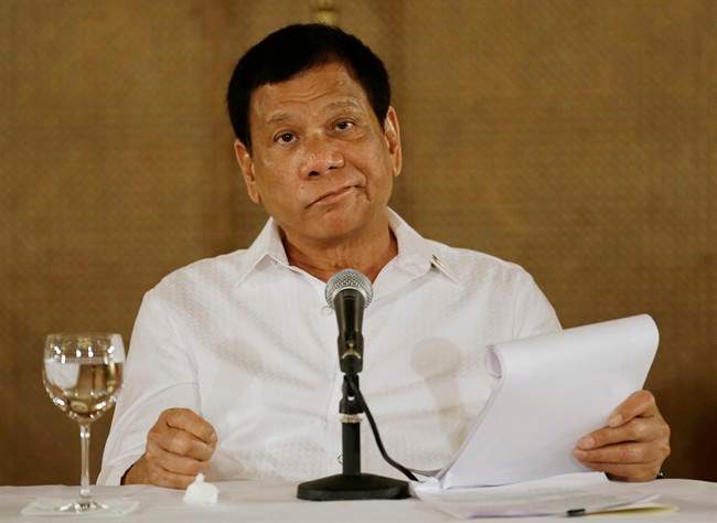 Philippines President Rodrigo Duterte.