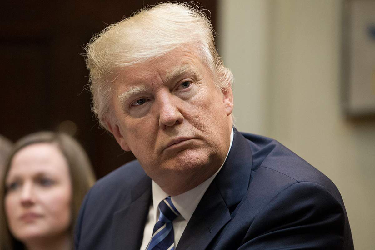 Donald J. Trump attends a meeting on healthcare in the Roosevelt Room of the White House in Washington, DC, USA, 13 March 2017.