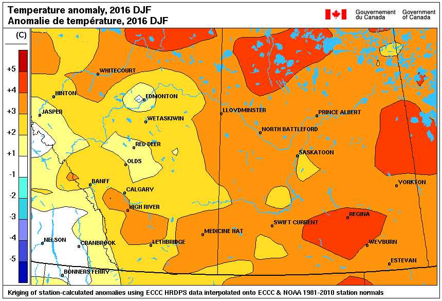 Temperatures trended 3.7 degrees warmer than normal last winter.