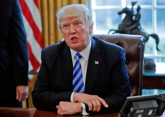 President Donald Trump in the Oval Office of the White House in Washington. 