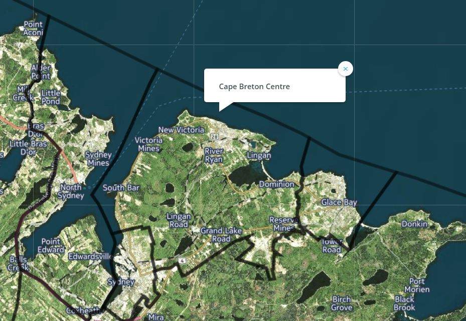 The riding of Cape Breton Centre.