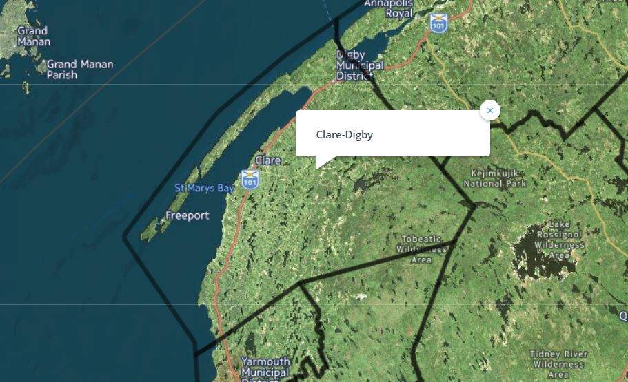 The riding of Clare-Digby.