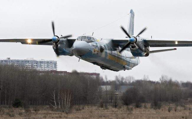 An Antonov AN-26 pictured at the Antonov plant in Kiev, Ukraine, March 17, 2016. 