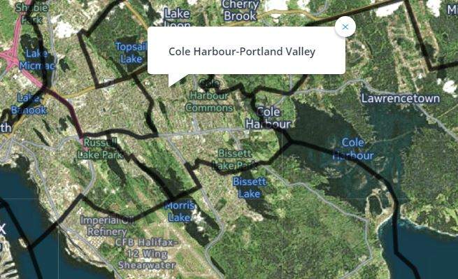 The riding of Cole Harbour-Portland Valley.