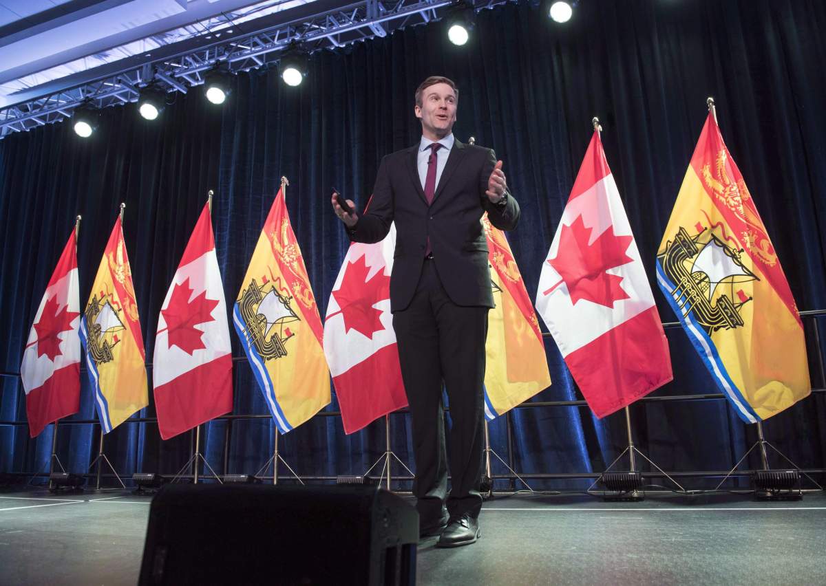 FILE: New Brunswick Premier Brian Gallant delivers the State of the Province address in Fredericton, N.B., in a photo from Jan 26, 2017 .