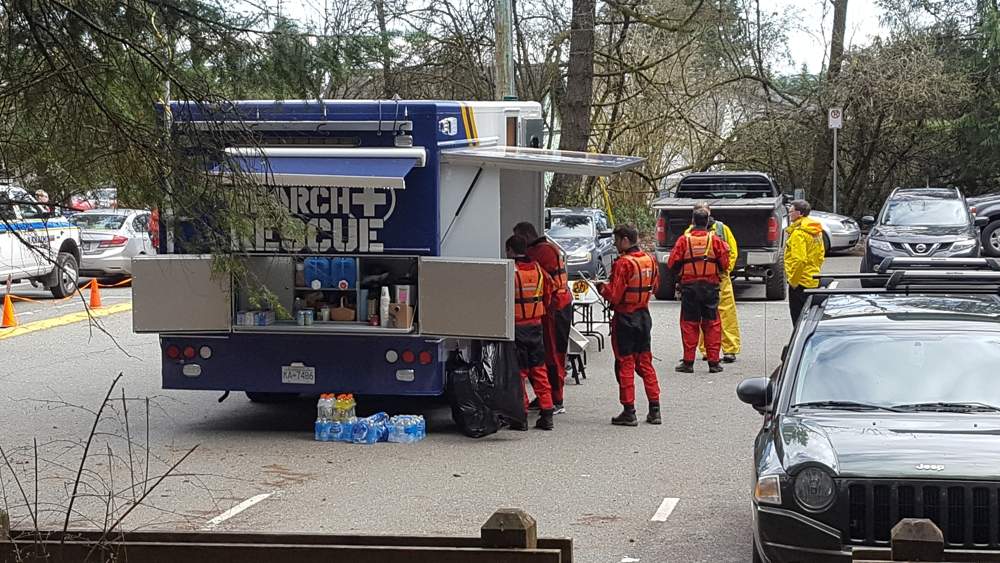 RCMP and search and rescue crews convene at Colliery Dam in Nanaimo in relation to missing Makayla Chang.