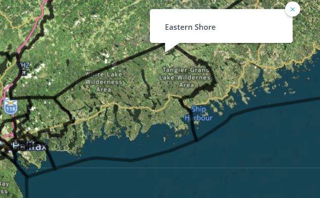 The riding of Eastern Shore.