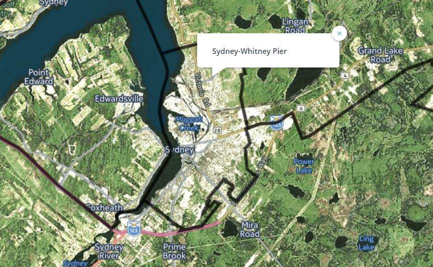 The riding of Sydney-Whitney Pier.
