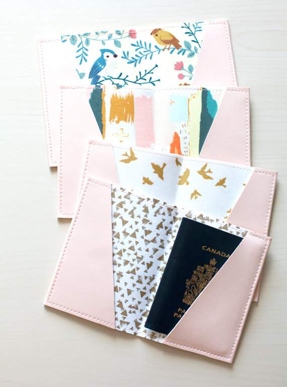 Pink passport holder