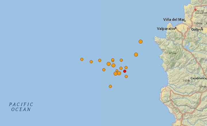 More than a dozen earthquakes rattled Chile's coast Friday.