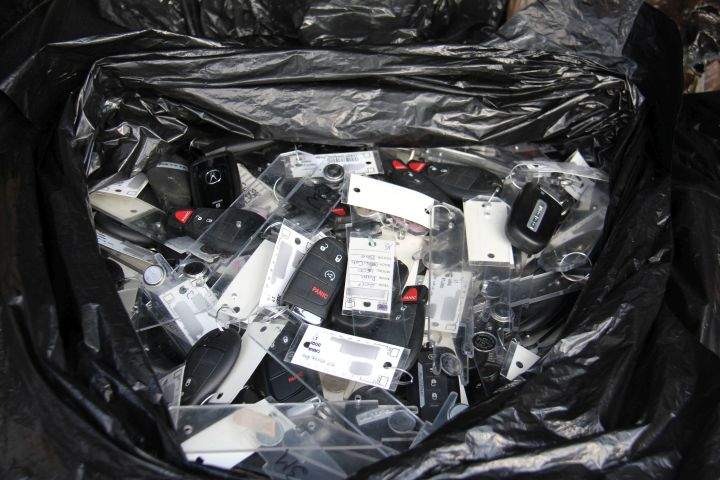 150 key fobs were seized by Calgary police in an early April 2017 operation.