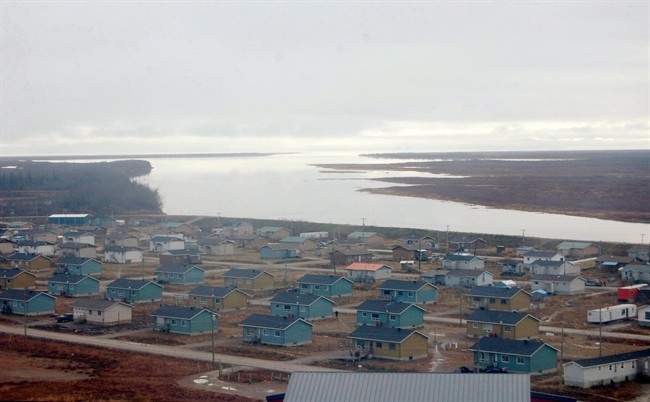 The Northern Ontario reserve of Kaschechewan is seen in this undated handout aerial photo.