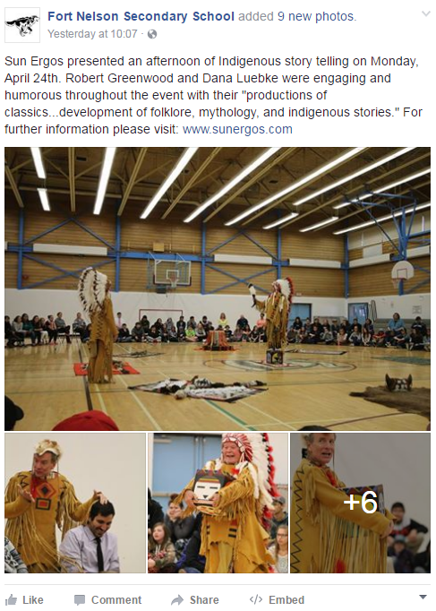 Screengrab of a Facebook post that Fort Nelson Secondary School put up on its page on April 28, 2017.