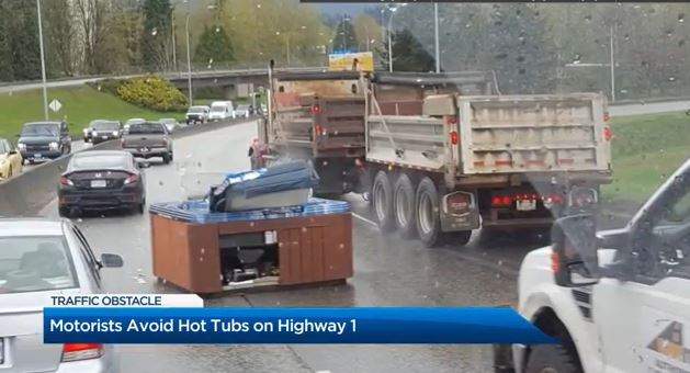 Quite an unusual sight on the highway!