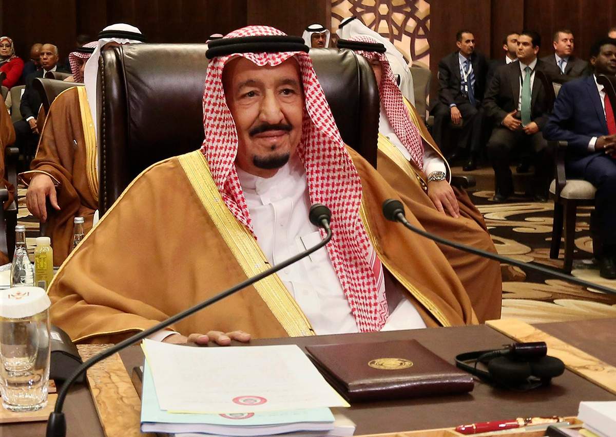 In this March 29, 2017 file photo, Saudi Arabia's King Salman attends the summit of the Arab League at the Dead Sea, Jordan. 