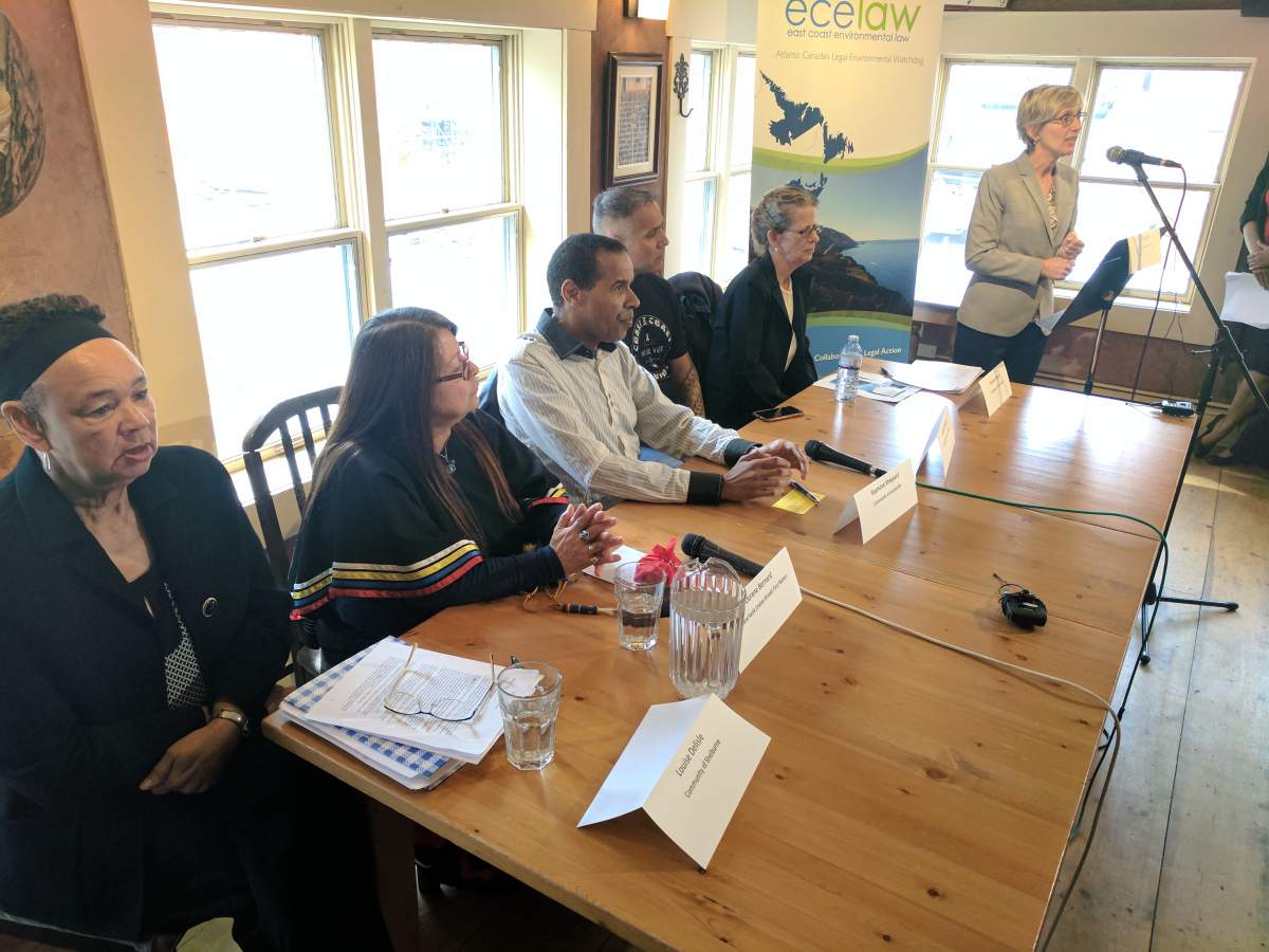 A group of speakers in Halifax talked about why a Nova Scotia environmental bills of rights is important to them on April 21, 2017.