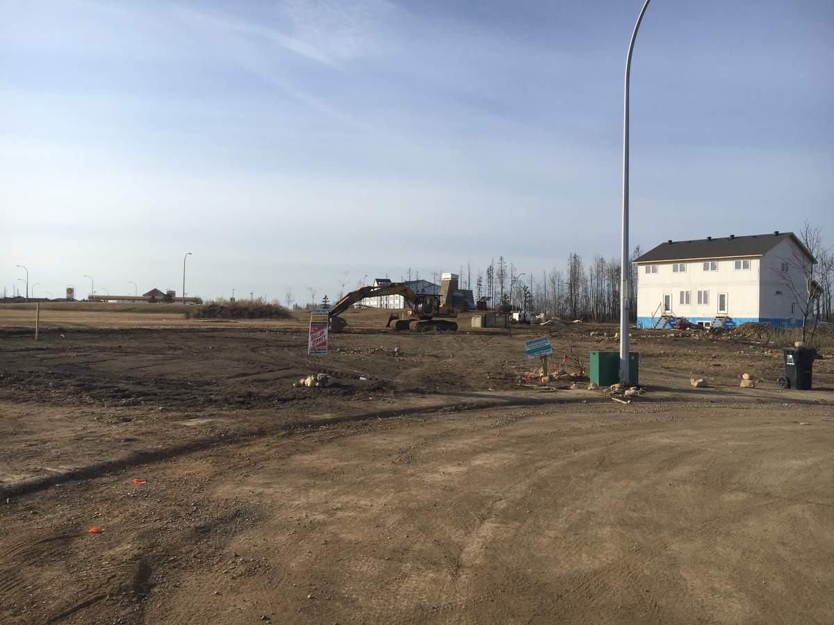 An empty lot in the Fort McMurray, Alta. neighbourhood of Beacon Hill where Pollyanna McBain’s home once stood before being consumed by last May’s wildfire.