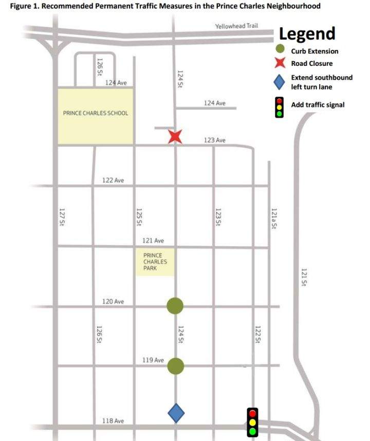 A map showing recommendations from city administration.