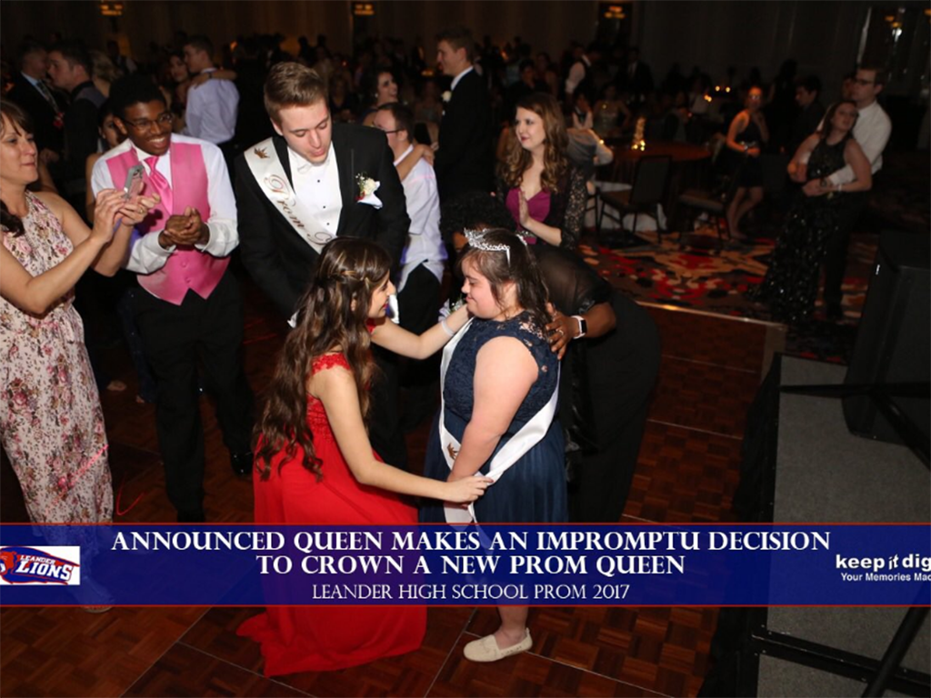 Keilany Solano passed her prom queen crown and sash to fellow classmate Abby Cano because "she deserved it.".
