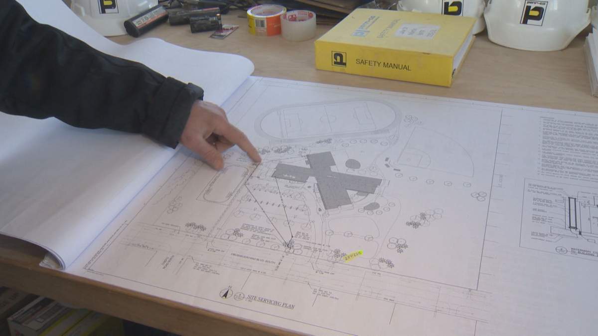 Plans for the 25-classroom school were shown during the groundbreaking ceremony Thursday afternoon.