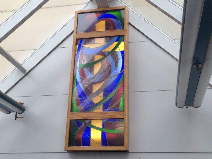 A piece of stained glass, made about 40 years ago for Edmonton's Knox-Metropolitan United Church has found a new home in a hospital now that the church has shut down.