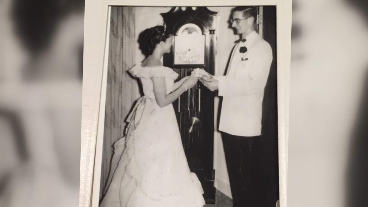 Joyce Kevorkian and Jim Bowman pose in a 1953 photo.