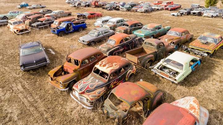 A B.C. man is selling his property in Tappen, B.C. along with more than 300 vintage cars.