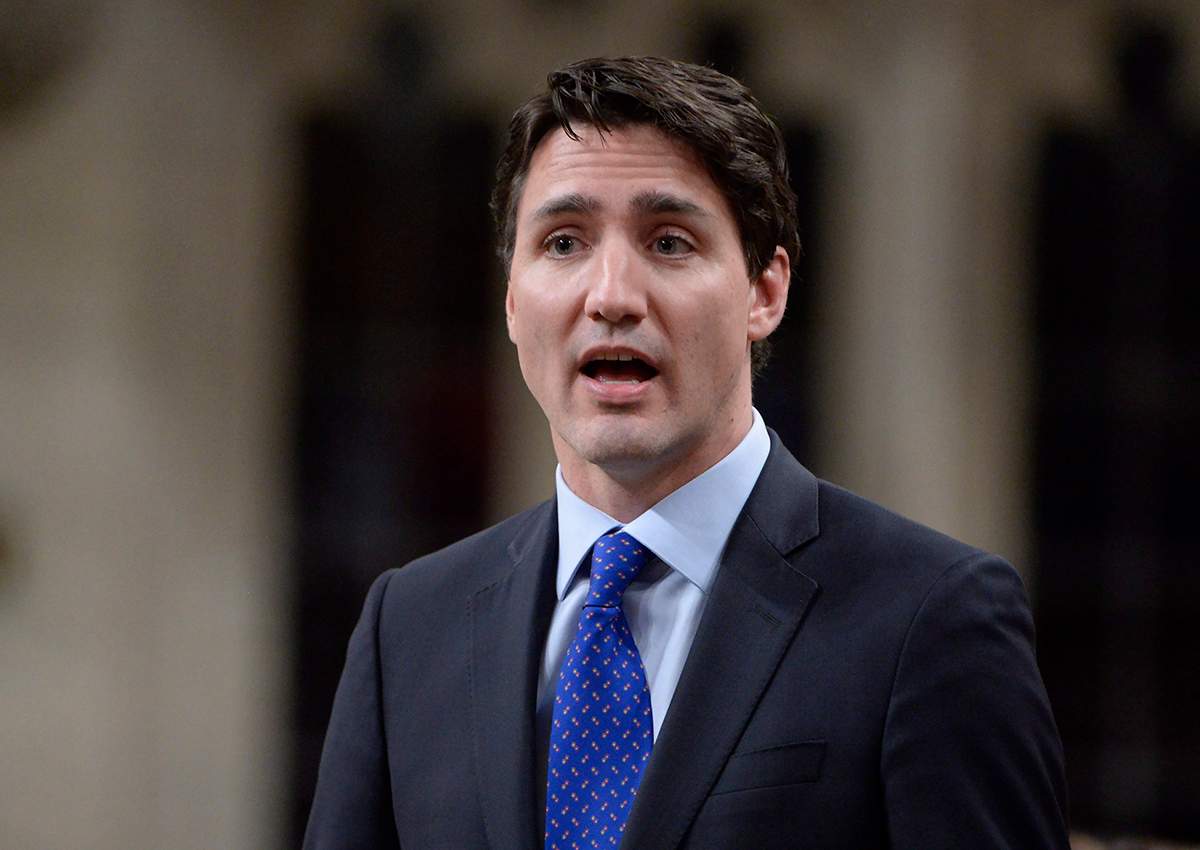 Prime Minister Justin Trudeau answers a question during Question Period in the House of Commons in Ottawa, Tuesday, April 11, 2017.
