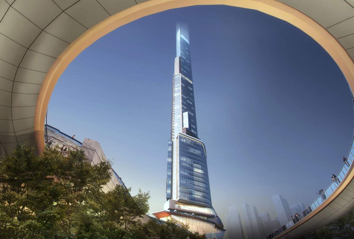 Artist renderings of the Alldritt Tower. 
