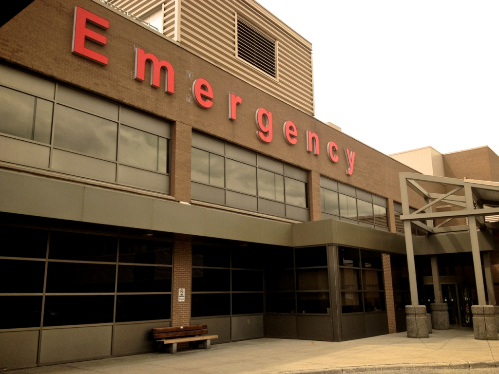 The London Health Sciences Centre's Victoria Hospital ER entrance, London, Ont.